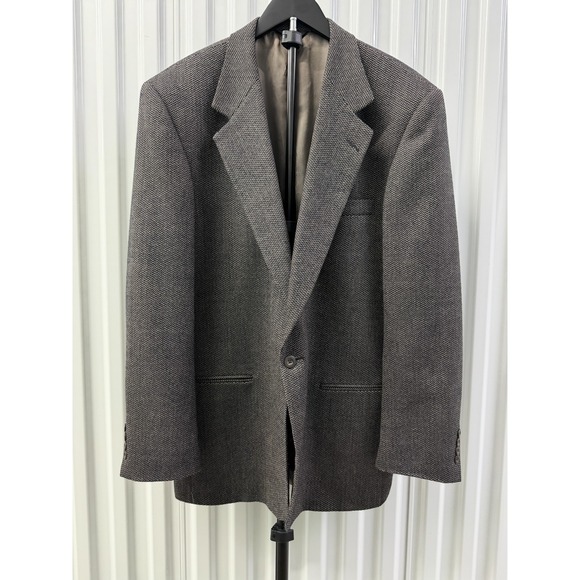Perry Ellis Other - VTG Perry Ellis Marshall Fields Mens Wool Tweed Herringbone Blazer Gray